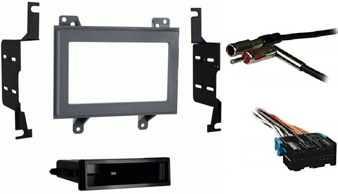 Metra 99-3045G GM Small Truck 1994-97 DIN and Double DIN Gray Kit Radio Bundle