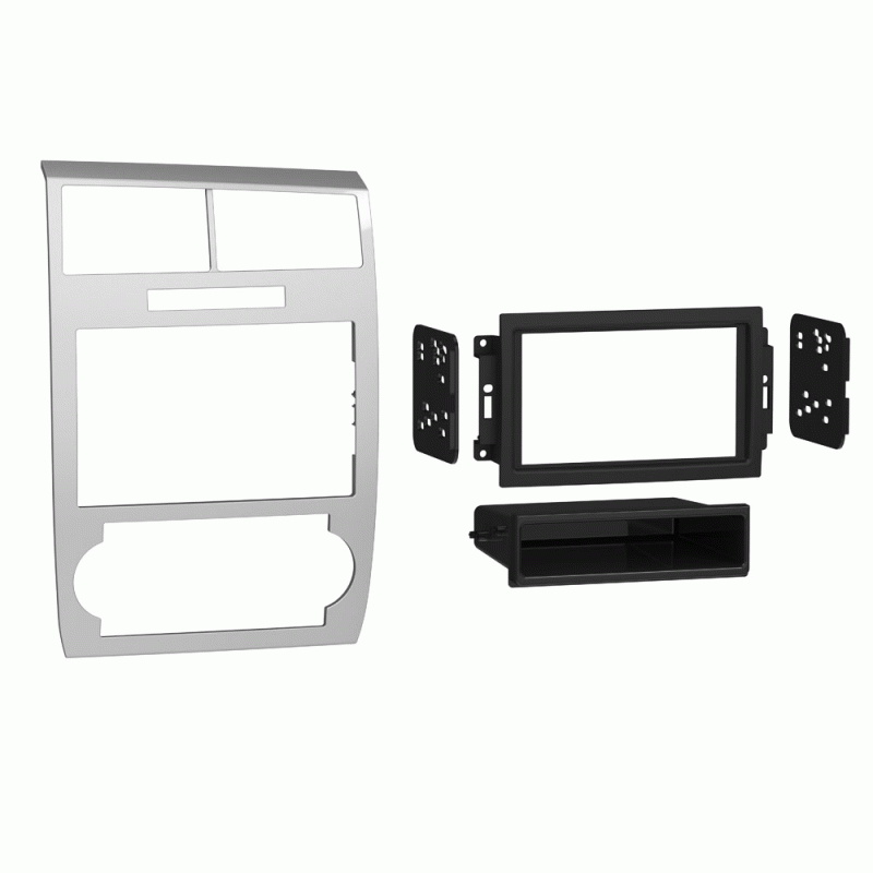 FIT 05-07 MAGNUM CHARGER SILVER CAR RADIO STEREO DOUBLE DIN INSTALLATION DASH KIT