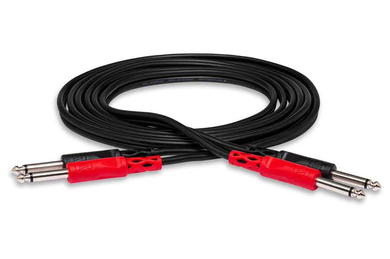 Hosa Stereo Interconnect Cable, Dual 1/4 in TS to Same