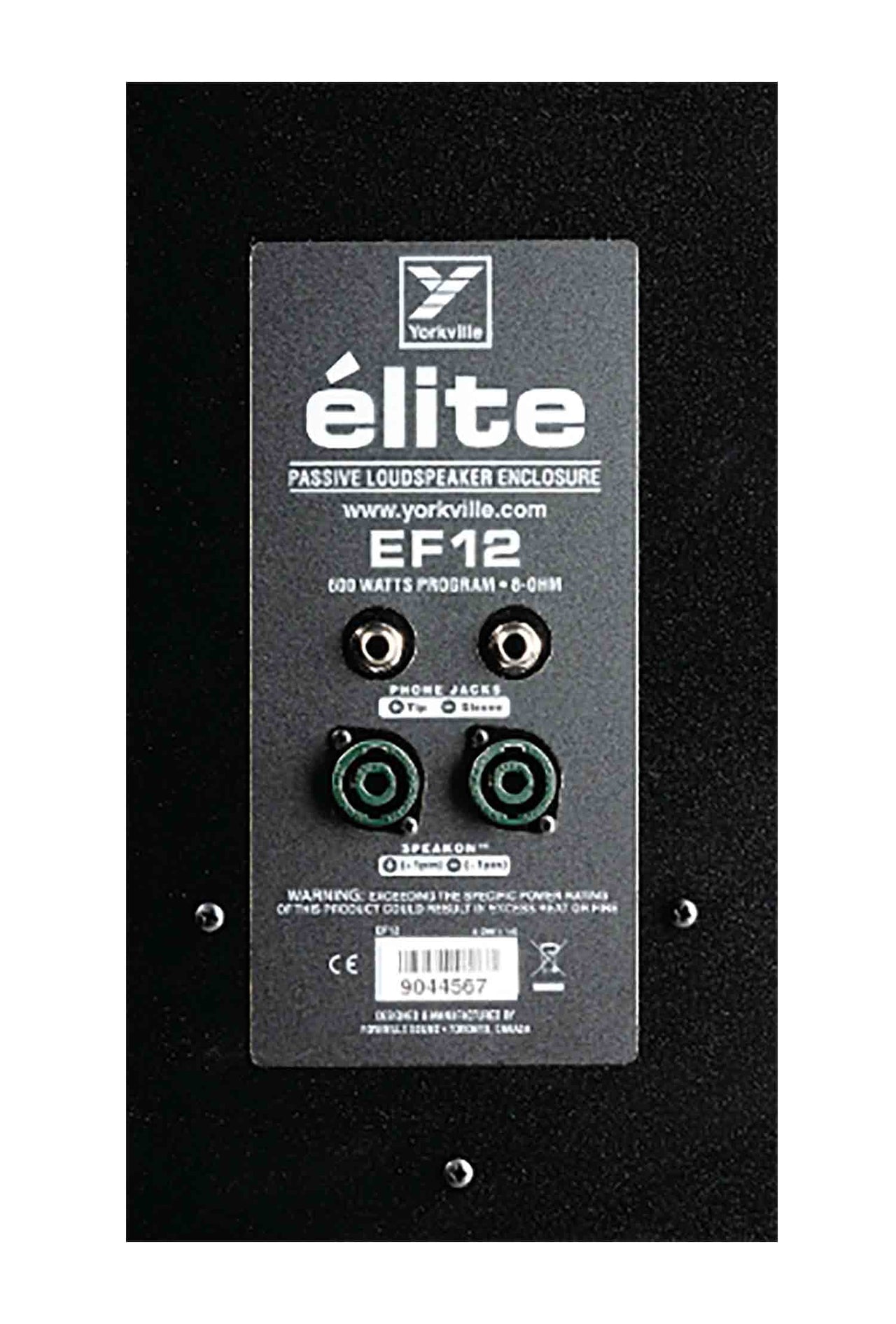 Yorkville Sound EF12, Two-Way 600W Elite Series Passive Speaker - 12 Inch