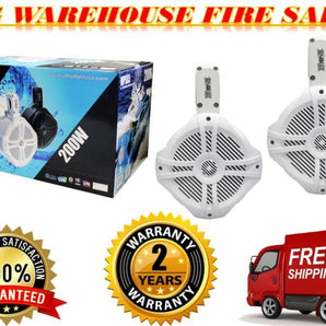 MPS65W Marine RV 6.5" 200W RMS Wake Tower POD Enclosure Speaker