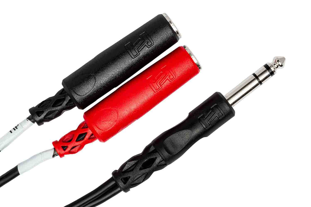 Hosa YPP-117 Stereo Breakout Cable 1/4 in TRS to Dual 1/4 in TSF