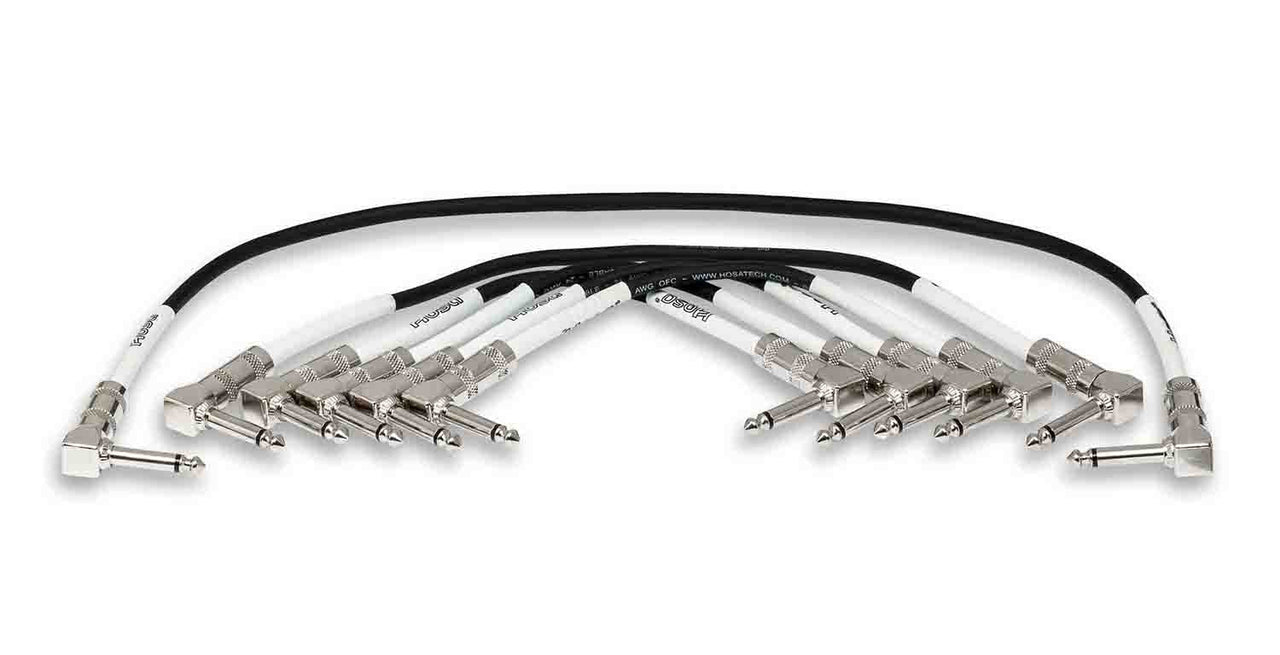 Hosa CPE-606 Right Angle to Right Angle Guitar Patch Cable (6 Pack, 6 Inch)