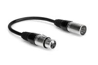 Thumbnail for Hosa DMX-106 DMX512 Adaptor, XLR5M to XLR3F - 6 Inch