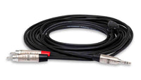 Thumbnail for Hosa HMR-006Y, REAN 3.5mm TRS to Dual RCA Pro Stereo Breakout Cable - 6 Feet