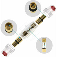 Thumbnail for American Terminal 10 Pack AGU Fuse Holder 4 6 8 10 Gauge In Line Glass Fuses AWG Wire Gold