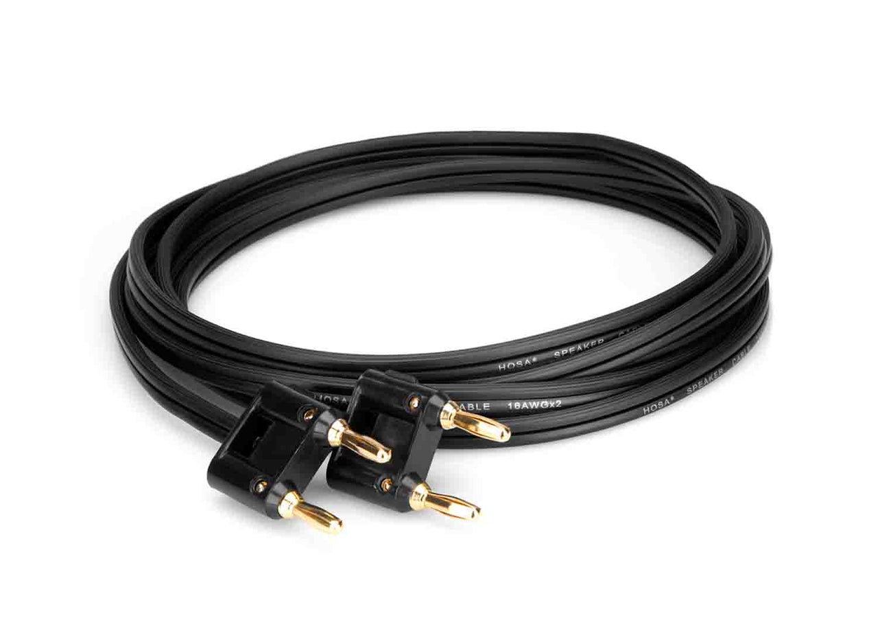 Hosa SKZ-630BB, Dual Banana Male to Dual Banana Male Speaker Cable (30 ft, Black)