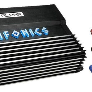 Hifonics A1200.4D 1200 Watt 4-Channel Class-D Compact Car Audio Amplifier & 4G Amp Kit