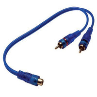 Thumbnail for 10 Absolute ABC-1F2M BLUE Y-Adapter ABC Series RCA Interconnect Audio Cables