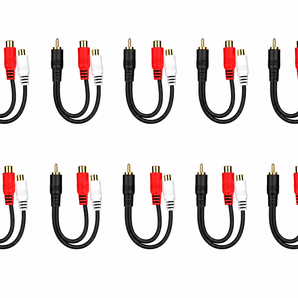 20 Absolute 2F1M RCA Interconnect Cable Wire Marine Car Amplifier Stereo Home Audio