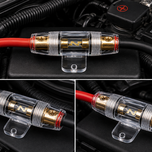 AGH-4 4-8 GAUGE IN-LINE FUSE HOLDER W/ 5 AGU-100-10 AMP FUSES