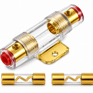 Absolute 80 Amp Inline AGU Fuse Holder Fits 4, 8 & 10 Gauge Wire