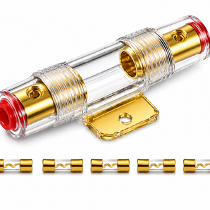 AGH-4 4-8 GAUGE IN-LINE FUSE HOLDER W/ 5 AGU-100-10 AMP FUSES