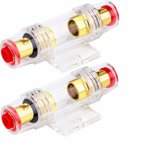 2X 4/8 Gauge Gold-Plated AGU in-line Fuse Holder BFH48G - 2 Pack