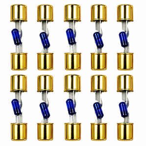 2 Absolute AGULB-30 5-Pack 30 Amp AGU Glass Fuses with Blue LED Blown Fuse Indicator