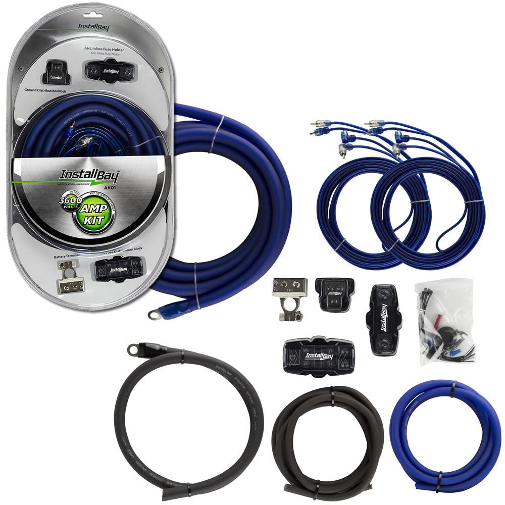 Install Bay AK01 1/0 Gauge Value AMP Kit Complete 3600w - Each