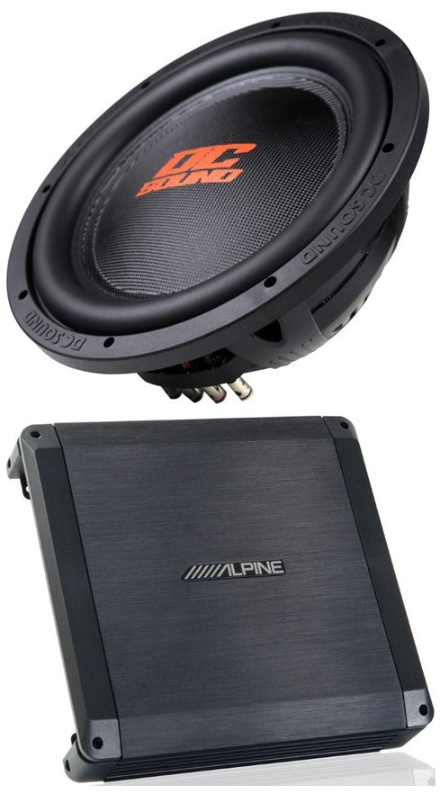 Alpine BBX-T600 600W 2 Ch 2-ohm Amplifier & DSW2000 10" Subwoofer