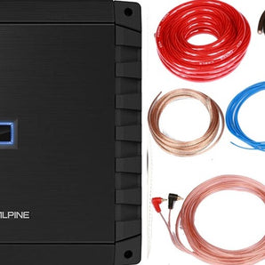 Alpine S2-A36F S-Series Class-D 4-Channel Car Amplifier + 0 Gauge Amp Kit