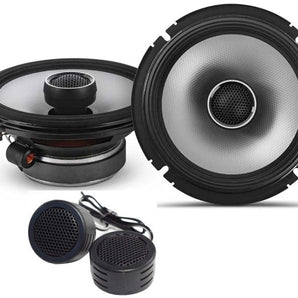 Alpine S2-S65 6.5" Front Factory Speaker Replacement for 2003-2008 Infiniti FX35 FX45 with Absolute TW500 Tweeter