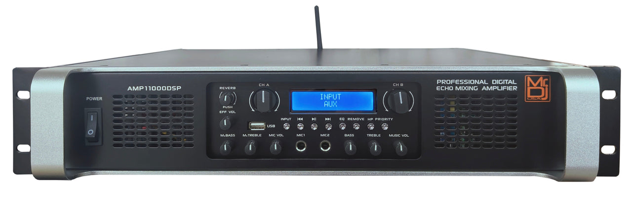 MR DJ AMP10000DSP 2Ch Class AB 10000W PA DJ Power Amplifier Onboard DSP Bluetooth USB