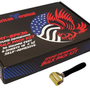 American Terminal AT-BPK36 9 Sheets 18" x 32" Sound Deadening Noise Insulation Vibration Dampening Bulk Kit + Roller & Removal Tools
