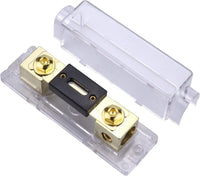 Thumbnail for 2 Absolute ANH-3 0/2/4 Gauge AWG in-Line ANL Fuse Holder & 2 Gold Plated 300 Amp Fuse
