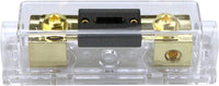Thumbnail for Absolute ANH-3 0/2/4 Gauge AWG in-Line ANL Fuse Holder & Gold Plated 150 Amp Fuse