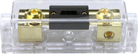 Thumbnail for 2 Absolute ANH-3 0/2/4 Gauge AWG in-Line ANL Fuse Holder & 2 Gold Plated 120 Amp Fuse