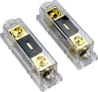 Thumbnail for 2 Absolute ANH-3 0/2/4 Gauge AWG in-Line ANL Fuse Holder & 2 Gold Plated 200 Amp Fuse