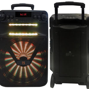 MR DJ 12" Portable Speaker with Bluetooth/Rechargeable Battery and App Control 3000 Watts P.M.P.O