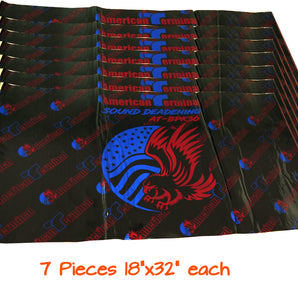 American Terminal AT-BPK28-7 7 Sheets 18" x 32" Sound Deadening Noise Insulation Vibration Dampening Material Bulk Kit + Roller