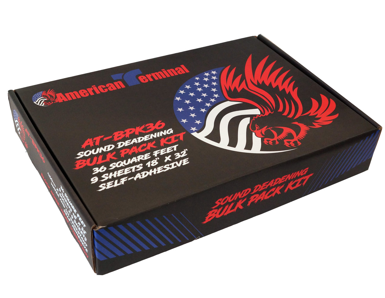 2 American Terminal AT-BPK36 9 Sheets 18" x 32" Sound Deadening Noise Insulation Vibration Dampening Material Bulk Kit