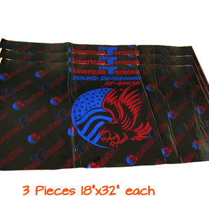 American Terminal AT-BPK12-3 3 Sheets 18" x 32" Sound Deadening Noise Insulation Vibration Dampening Material Bulk Kit