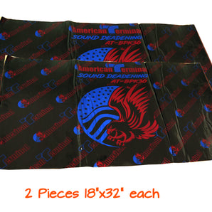 American Terminal AT-BPK8-2 2 Sheets 18" x 32" Sound Deadening Noise Insulation Vibration Dampening Material Bulk Kit