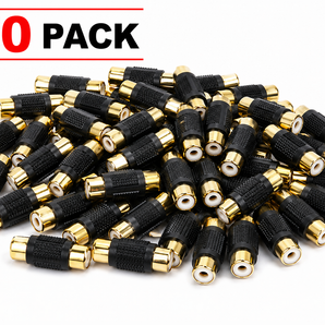American terminal ATFF-100B-50 Gold RCA Female-to-Female Coupler Adapter 50 Pack