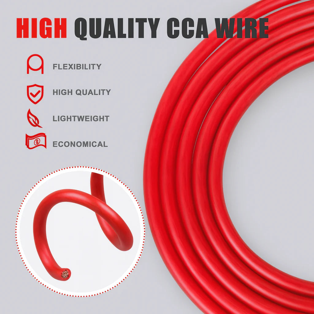 Mk Audio PC8-250RD 8 Gauge Red Multi-Strand 250 Feet Power Ground Wire Cable