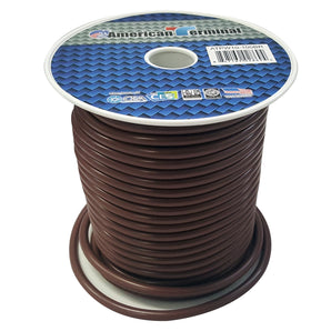 American Terminal ATPW10-100BR 10GA 100' Brown Primary Remote Power Ground Wire