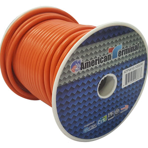 American Terminal ATPW10-100OR 10GA 100' Orange Primary Remote Power Ground Wire