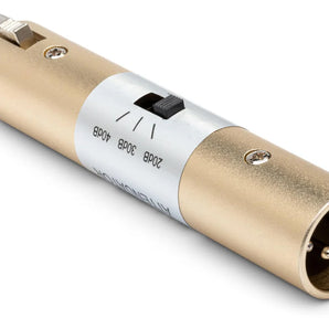 Hosa ATT448 Input Microphone Attenuator, XLR3F to XLR3M ATT-448