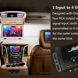AVE AV-14 Video Booster 1 In - 4 Out Amplifie Splitter Video Signal