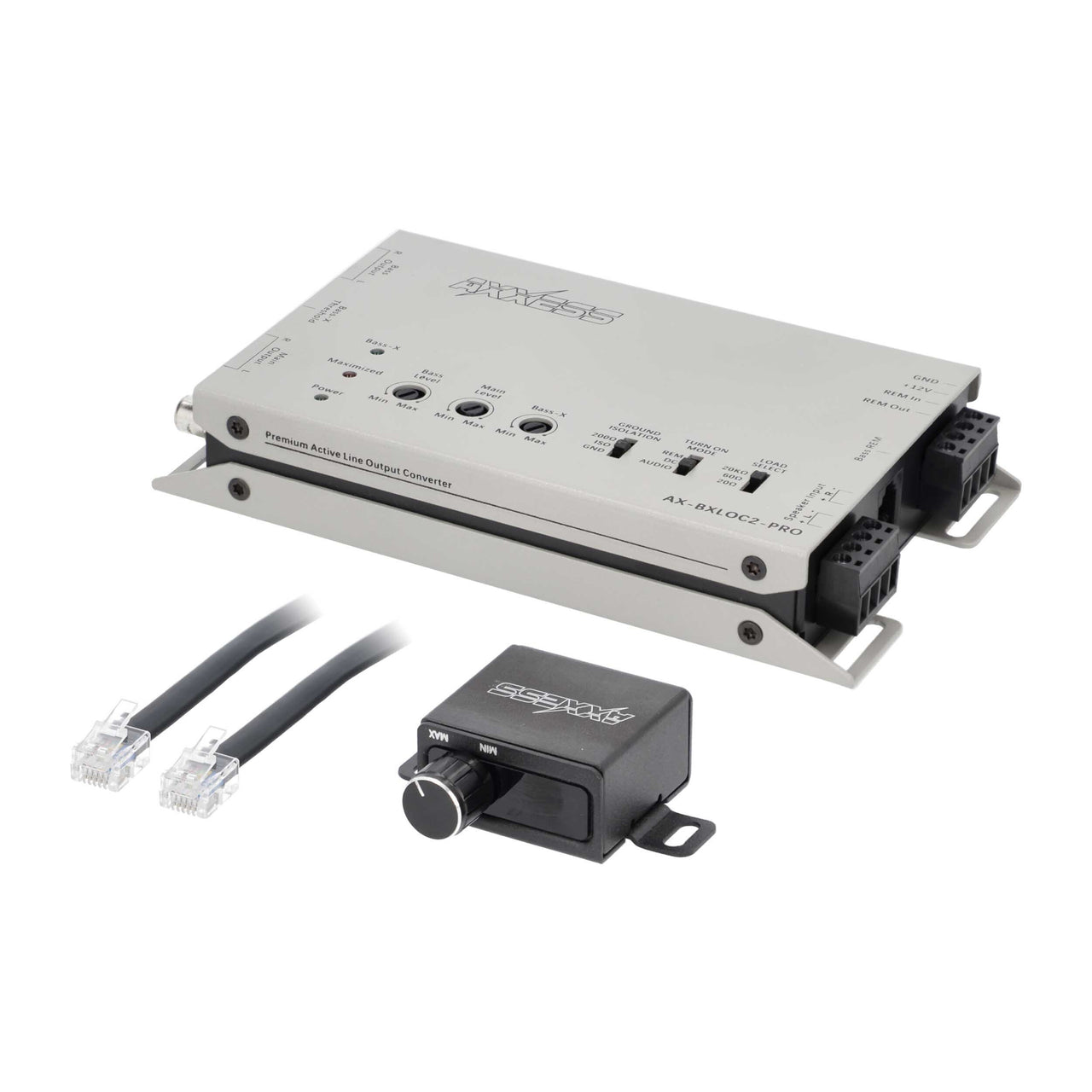 Axxess AX-BXLOC2-PRO 4CH Active Line Output Converters with Bass Restoration + Bass Boost