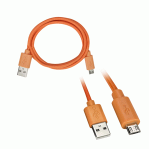 Axxess AXMROB-OR Replacement Micro B Cable - Orange - 3 feet
