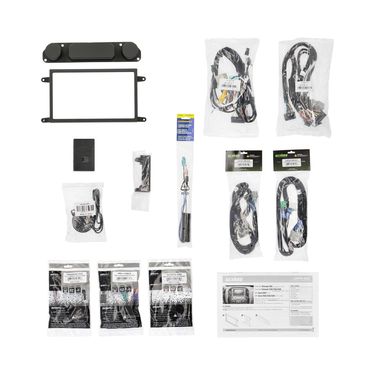 Axxess AXPIO-SIL2 Pioneer® Radio Integration Package - Fits Select GM Silverado/Sierra Models 2019-2021 (non-amplified)