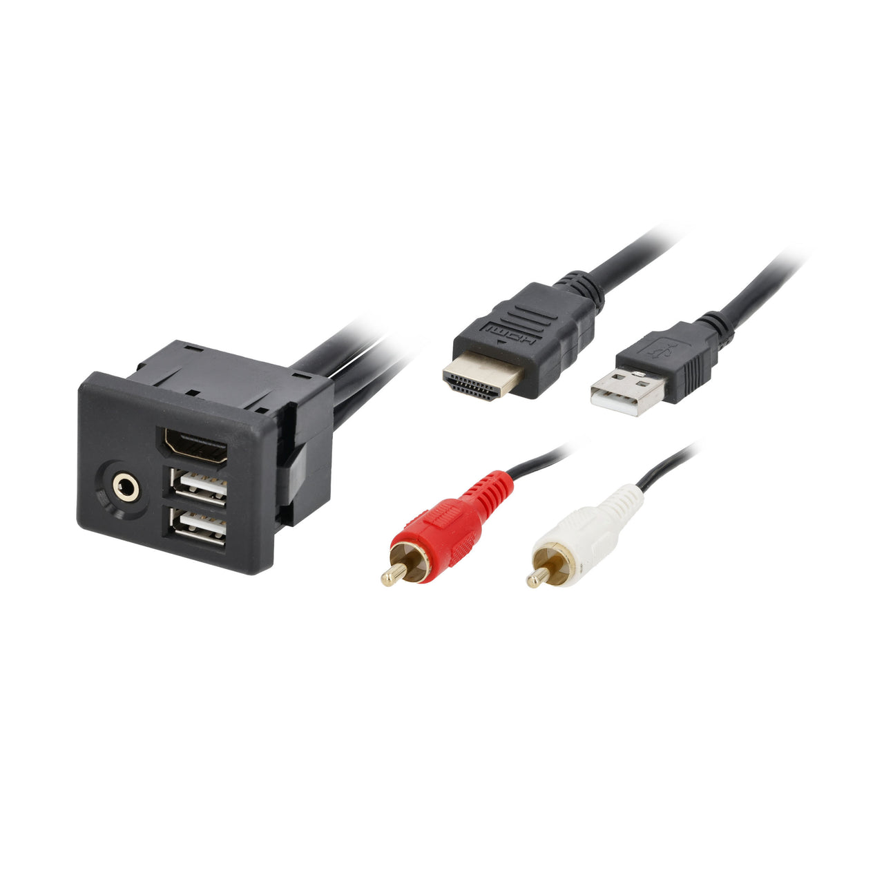 Axxess AXUSB-GM3 USB/AUX/HDMI Replacement Panel 3 Ft - GM/Buick 2014-Up