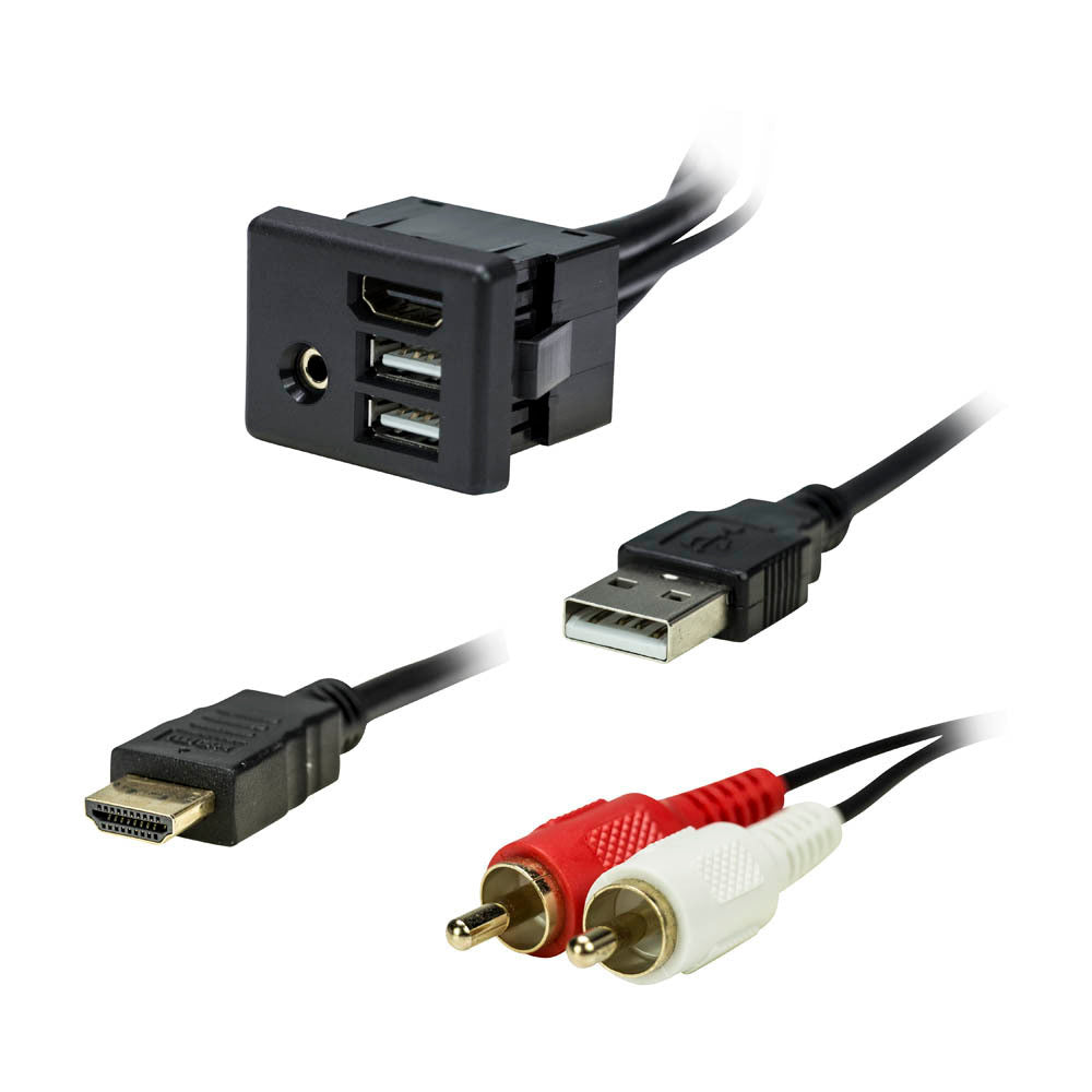 Axxess AXUSB-GM6 USB/AUX/HDMI Replacement Panel 3 Ft - GM/Buick 2014-Up