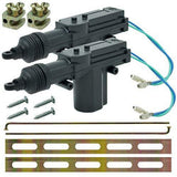 Power door lock actuator for cars, including 2 wires and mounting hardware for installation.