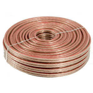25' Ft. 18 Gauge Stranded 2 Conductor Speaker Wire Cable Car Home Audio