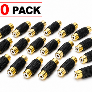 American terminal ATFF-100B-20 Gold RCA Female-to-Female Coupler Adapter 20 Pack