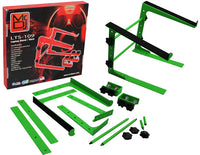 Thumbnail for MR DJ LTS109GR Laptop Computer Stand Green Mobile Disc Jockey PC Table Rack Mount Clamp Bracket