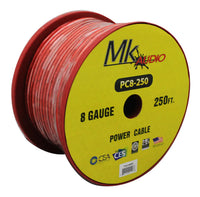 Thumbnail for Mk Audio PC8-250RD 8 Gauge Red Multi-Strand 250 Feet Power Ground Wire Cable